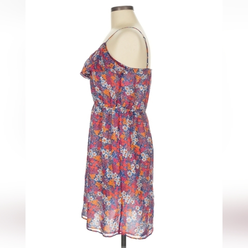 Shoshanna Silk Floral Ruffle Mini Dress Size 8 - Picture 7 of 12